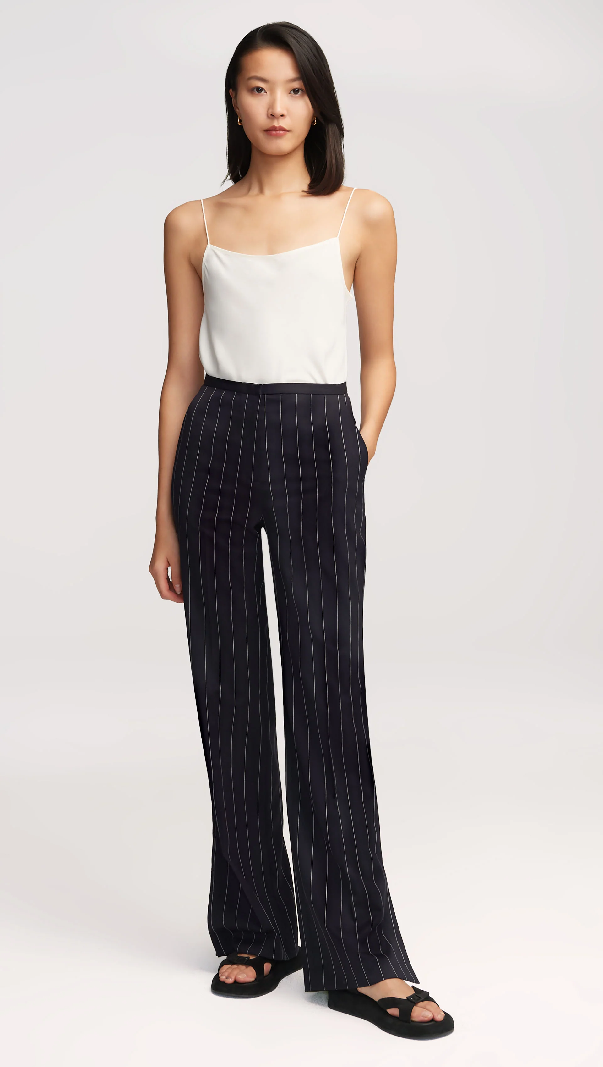 Camisole in Matte-side Silk Charmeuse | Ivory - Image 4